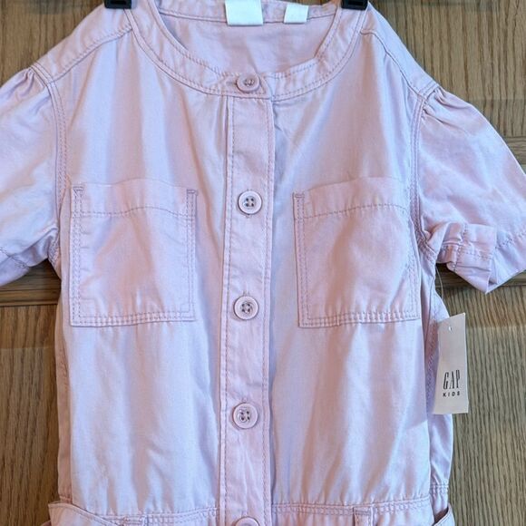 GAP Girls Twill Short Sleeve Jumpsuit *NEW* - Picture 8 of 10